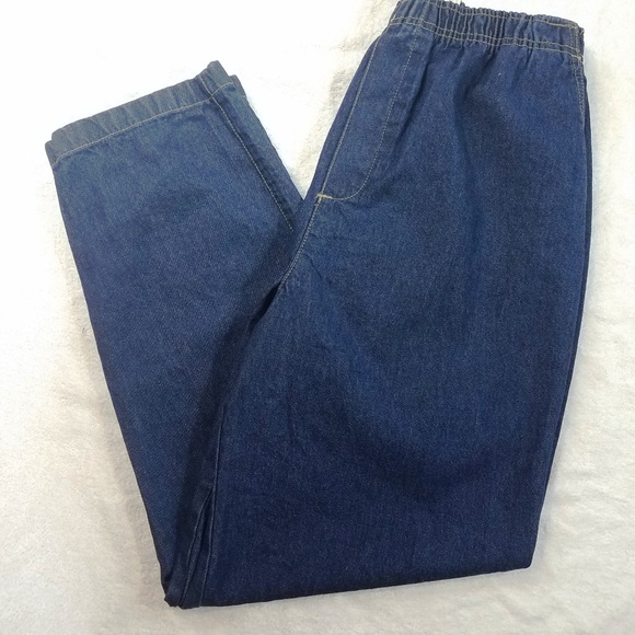 Cabin Creek Pants Elastic Waist Denim Jeans Size 16 Poshmark